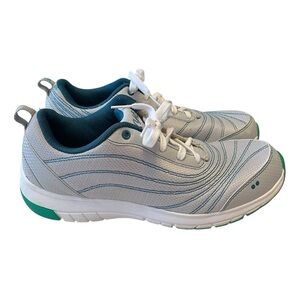 Ryka Women’s Continuum Sneaker Size 8 Memory Foam Gray and Teal